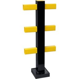 Rambarde de protection BLACK BULL Hybride, l x h 100 x 1040 mm, potelet central pour l'intérieur et l'extérieur
