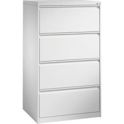 C+P Armoire à fiches ACURADO, 2 rangées, 4 tiroirs, gris clair