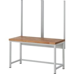 RAU Jeu de montants modulaires, 4 montants modulaires, pour largeur table d'établi 1500 mm