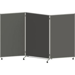 eurokraft basic Tableau de présentation pliant et mobile, h x l x p 1905 x 3040 x 500 mm, gris foncé