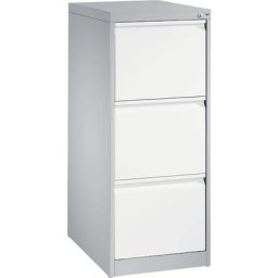 C+P Armoire à fiches ACURADO, 1 rangée, 3 tiroirs, aluminium / blanc trafic