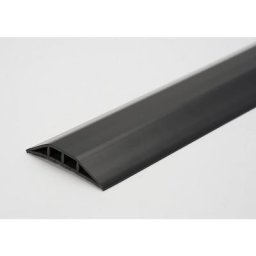 Gaine protège-câbles en plastique, pour tuyaux et câbles de Ø max. 10 mm, noir, 2 passages, longueur 3 m