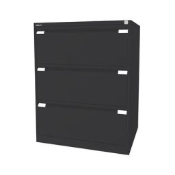 BISLEY Classeur pour dossiers suspendus à 2 rangées, 3 tiroirs, format A4, anthracite