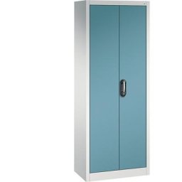 C+P Armoire universelle ACURADO, l x p 700 x 400 mm, gris clair / bleu d'eau