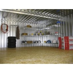 Support pour câbles et tuyaux, en forme de demi-coque, pour conteneur de chantiers