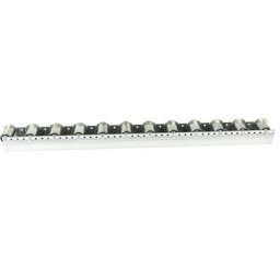 Rail à galets à joues, à intervalles de 104 mm, Ø 50 mm, acier, longueur 1,2 m, à partir de 4 pièces