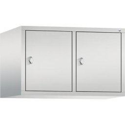 C+P Rehausse pour armoire CLASSIC, 2 compartiments, largeur compartiments 400 mm, gris clair