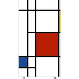 Cloison easyScreen, avec motif photo, modèle Mondrian, largeur 940 mm