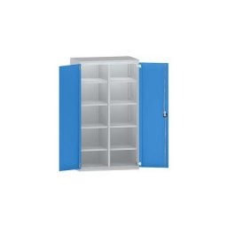 eurokraft pro Armoire pour charges lourdes en acier, 8 tablettes, gris clair / bleu clair