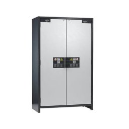 asecos Armoire industrielle pour produits dangereux ignifuge 90 minutes, h x l x p 1955 x 1200 x 615 mm, portes gris clair