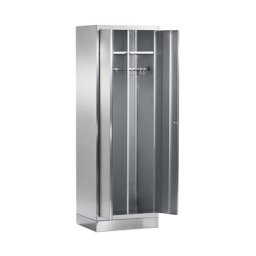 Armoire en inox, vestiaire, 2 compartiments, h x l x p 1800 x 600 x 500 mm