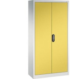C+P Armoire universelle ACURADO, l x p 930 x 400 mm, gris clair / jaune soleil, à partir de 2 pièces