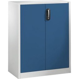 C+P Armoire basse ACURADO, 3 hauteurs de classeurs, h x l x p 1200 x 930 x 400 mm, gris clair / bleu gentiane