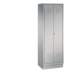 C+P Armoire de rangement sur socle CLASSIC, 2 compartiments, largeur compartiments 300 mm, aluminium