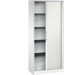 C+P Armoire à rideaux ASISTO, hauteur 1980 mm, largeur 800 mm, blanc trafic / blanc trafic