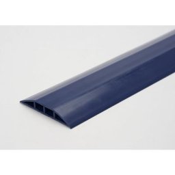 Gaine protège-câbles en plastique, pour tuyaux et câbles de Ø max. 10 mm, bleu, 2 passages, longueur 3 m