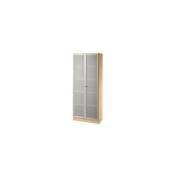 FINO - Armoire à portes vitrées, 4 tablettes, l x p 800 x 420 mm, façon hêtre
