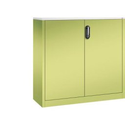 C+P Armoire basse ACURADO, 3 hauteurs de classeurs, h x l x p 1200 x 1200 x 400 mm, vert viridin / vert viridin