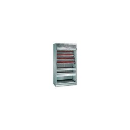 LISTA Armoire à rideaux CNC, 7 niveaux, 56 supports ISO-SK 40, gris clair RAL 7035