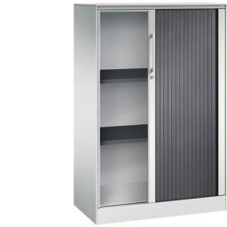 C+P Armoire à rideaux ASISTO, hauteur 1292 mm, largeur 800 mm, gris clair / gris noir