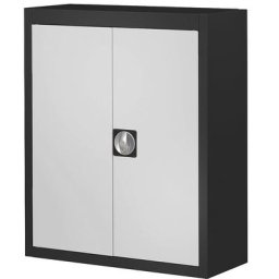mauser Armoire à bacs, h x l x p 820 x 680 x 280 mm, sans bacs à bec, bicolore, corps noir, portes grises, 3 pièces et +