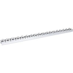 Rail de roulement multi-directionnel, pour charges modérées, force 20 kg, à intervalles de 66 mm, longueur 2,4 m