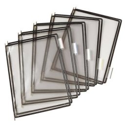 Tarifold Pochette transparente, lot de 10, pour format A4, noir