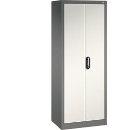 C+P Armoire universelle ACURADO, l x p 700 x 500 mm, gris volcan / blanc perle