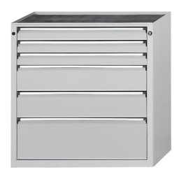 ANKE Armoire à tiroirs sans plateau, largeur 910 mm, charge max. tiroirs 200 kg, 6 tiroirs, façade gris clair