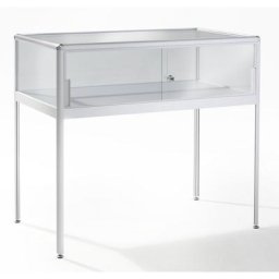 eurokraft pro Vitrine, modèle vitrine table, largeur 1000 mm, 2 portes coulissantes