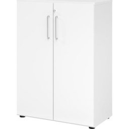VERA-ZWO - Armoire de bureau, h x l x p 1100 x 800 x 420 mm, 2 tablettes, blanc