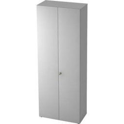 ANNY-AC - Armoire de bureau à paroi arrière insonorisante, h x l x p 2156 x 800 x 420 mm, 5 tablettes, gris clair