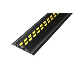 Gaine protège-câbles en PVC, L x l x h 1500 x 200 x 35 mm, noir / jaune