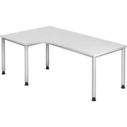 VIOLA - Bureau courbe, h x l x p 760 x 2000 x 1200 mm, blanc