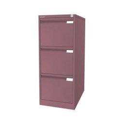 BISLEY Classeur pour dossiers suspendus à 1 rangée, 3 tiroirs, format A4, rose