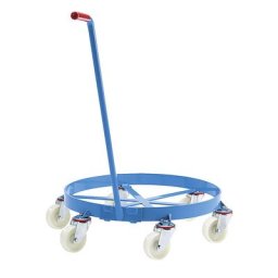 eurokraft pro Roule-fût, plateau roulant ouvert, force 450 kg, 6 roulettes pivotantes