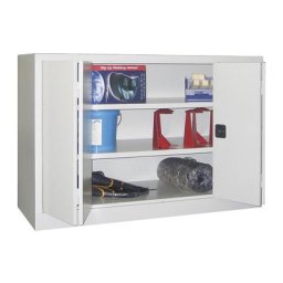 Pavoy Armoire à portes pliantes, hauteur 1000 mm, largeur 1500 mm, profondeur 500 mm, gris