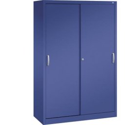 C+P Armoire à portes coulissantes ACURADO, 4 tablettes, h x l x p 1950 x 1200 x 500 mm, lapis-lazuli