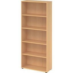 eurokraft pro NICOLA - Rayonnage de bureau, 4 tablettes, h x l x p 1880 x 800 x 330 mm, façon hêtre