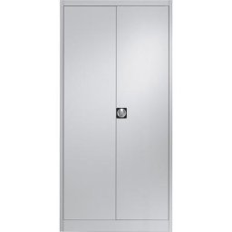 mauser Armoire métallique à portes battantes, 4 tablettes, p 420 mm, gris clair, à partir de 2 pièces