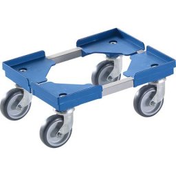 Plateau roulant professionnel hybride, pour dimensions Europe 400 x 300 mm, bleu, à partir de 5 pièces