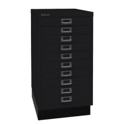 BISLEY MultiDrawer™ série 29, avec socle, format A3, 10 tiroirs, noir