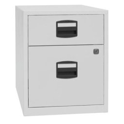 BISLEY Caisson mobile hauteur bureau PFA, 1 tiroir, 1 tiroir pour DS, gris clair