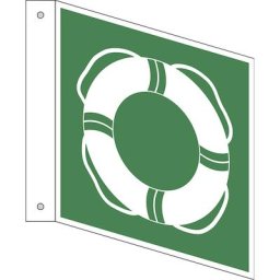 Panneaux d'urgence et de secours, équipement public de secours, lot de 10, plastique, bannière, 150 x 150 mm