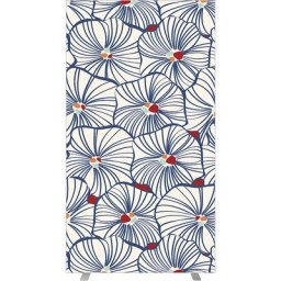 Cloison easyScreen, avec motif photo, modèle bouquet noir, largeur 940 mm