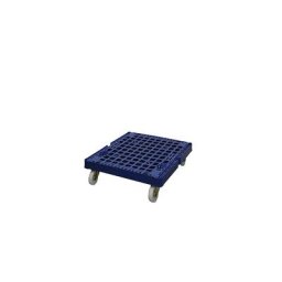 Socle roulant en plastique, longueur h.t. 682 mm, bleu gentiane