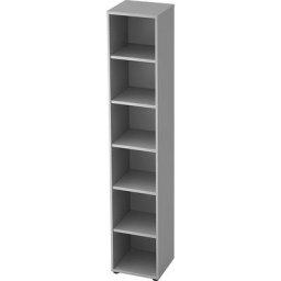 eurokraft pro ANNY - Rayonnage de bureau, 5 tablettes, h x l x p 2156 x 400 x 400 mm, gris clair