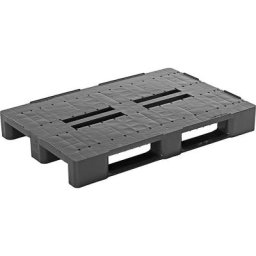 Palette en plastique, L x l x h 1200 x 800 x 146 mm, gris basalte, 10 pièces et +
