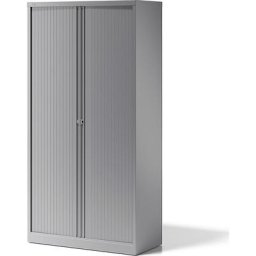 BISLEY Armoire à rideaux ESSENTIALS, h x l x p 1970 x 1000 x 470 mm, 4 tablettes, argent
