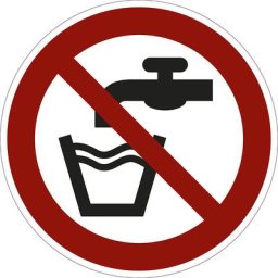 Panneaux d'interdiction, eau non potable, lot de 10, plastique, Ø 200 mm